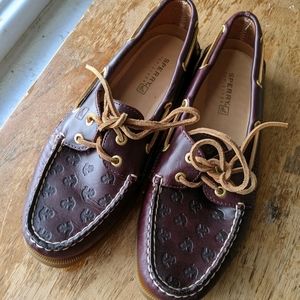 Maroon Sperry Boat Shoes